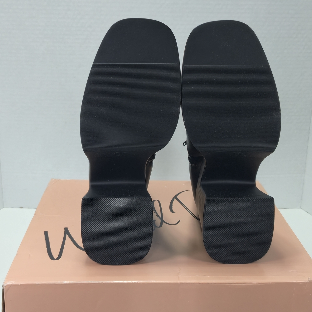 Wild Pair Stellaa Mid-calf Black Chunky Platform Ankle Boots Women's Size 9 - Picture 7 of 13